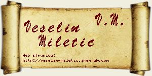Veselin Miletić vizit kartica